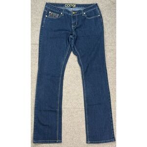 Coogi‎ Womens 5 Pocket Beaded Design Pockets Denim Jeans Size 9/10